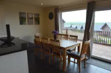 Large Oak table seating eight